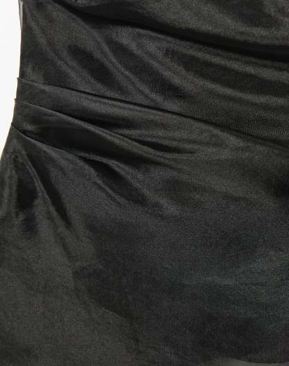 Asymmetrical Organza Strapless Top