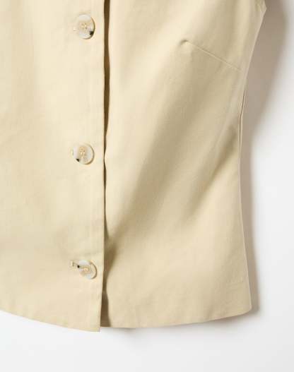 Funnel Neck Button Up Blouse
