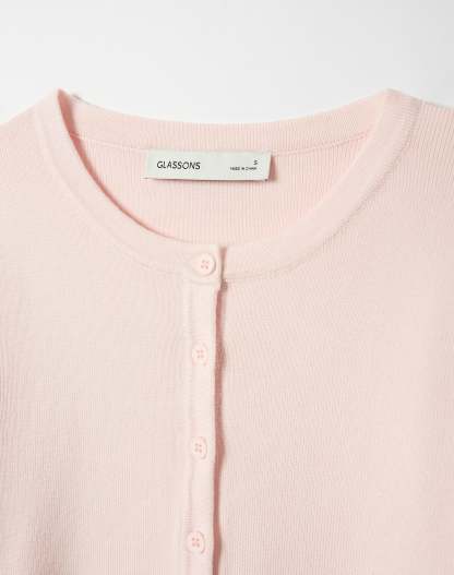Rib Button Up Knit Cardigan