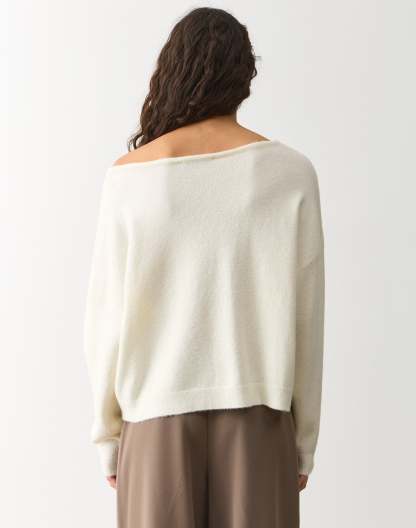 Off Shoulder Knit Long Sleeve