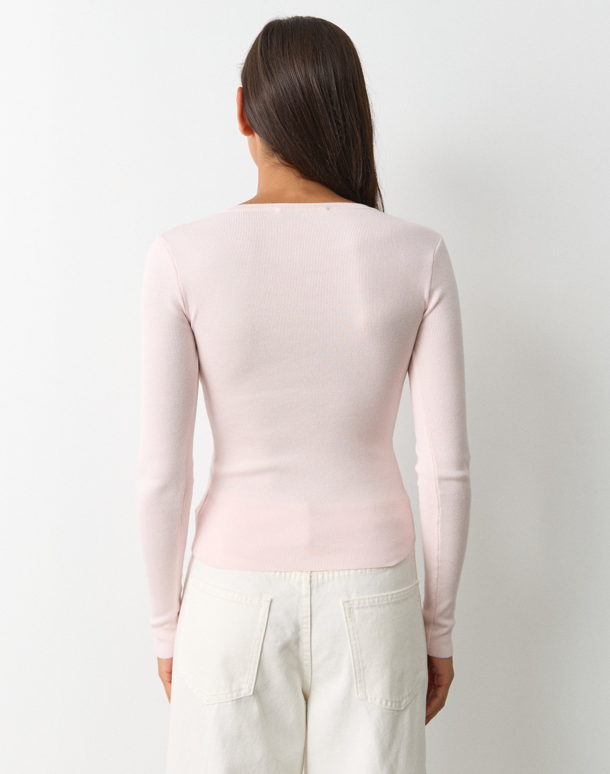 Rib Button Up Knit Cardigan
