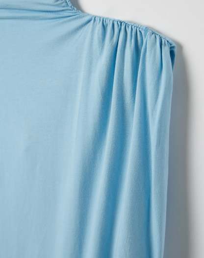 High Neck Blouson Mini Dress
