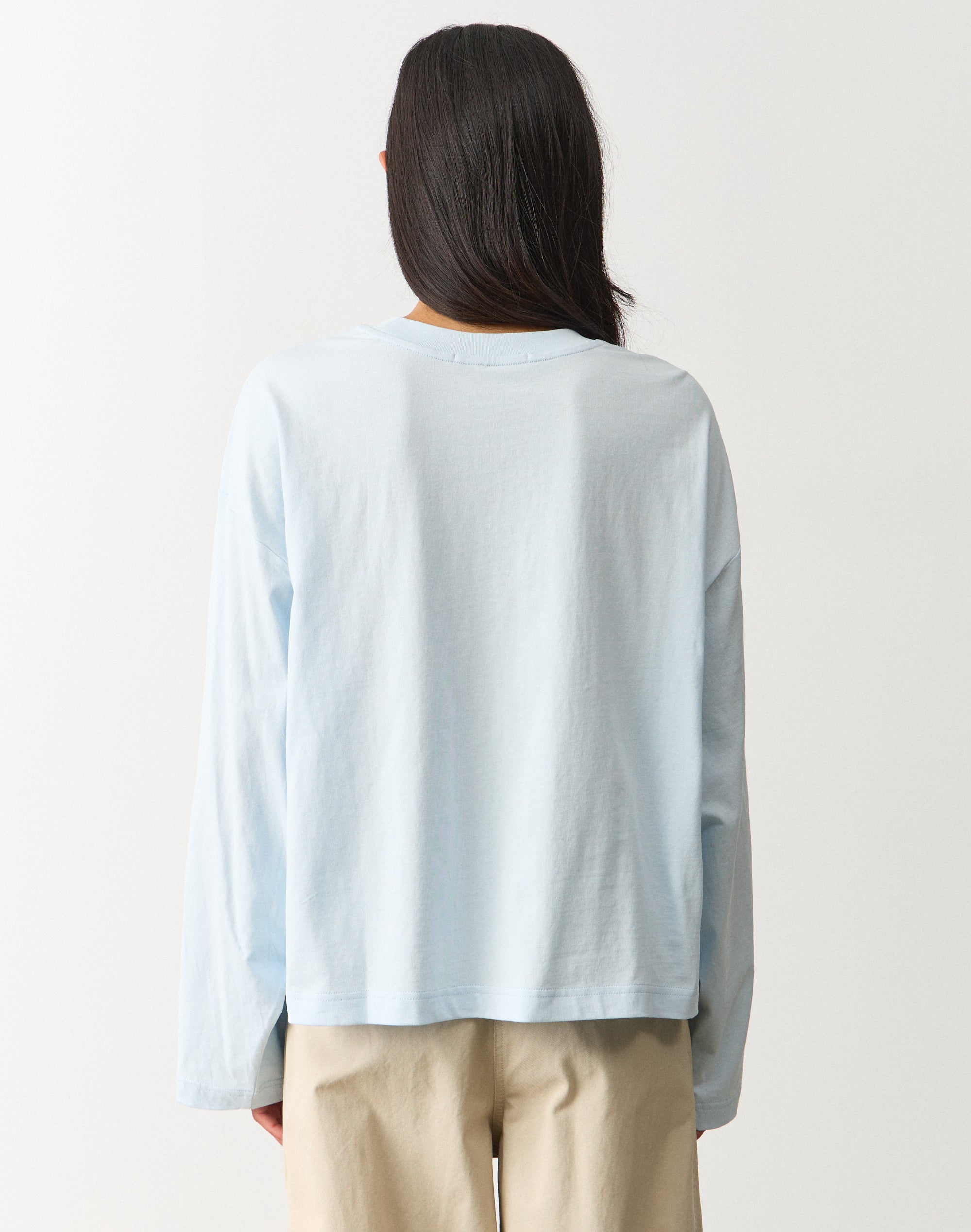 Cotton Boxy Long Sleeve Top