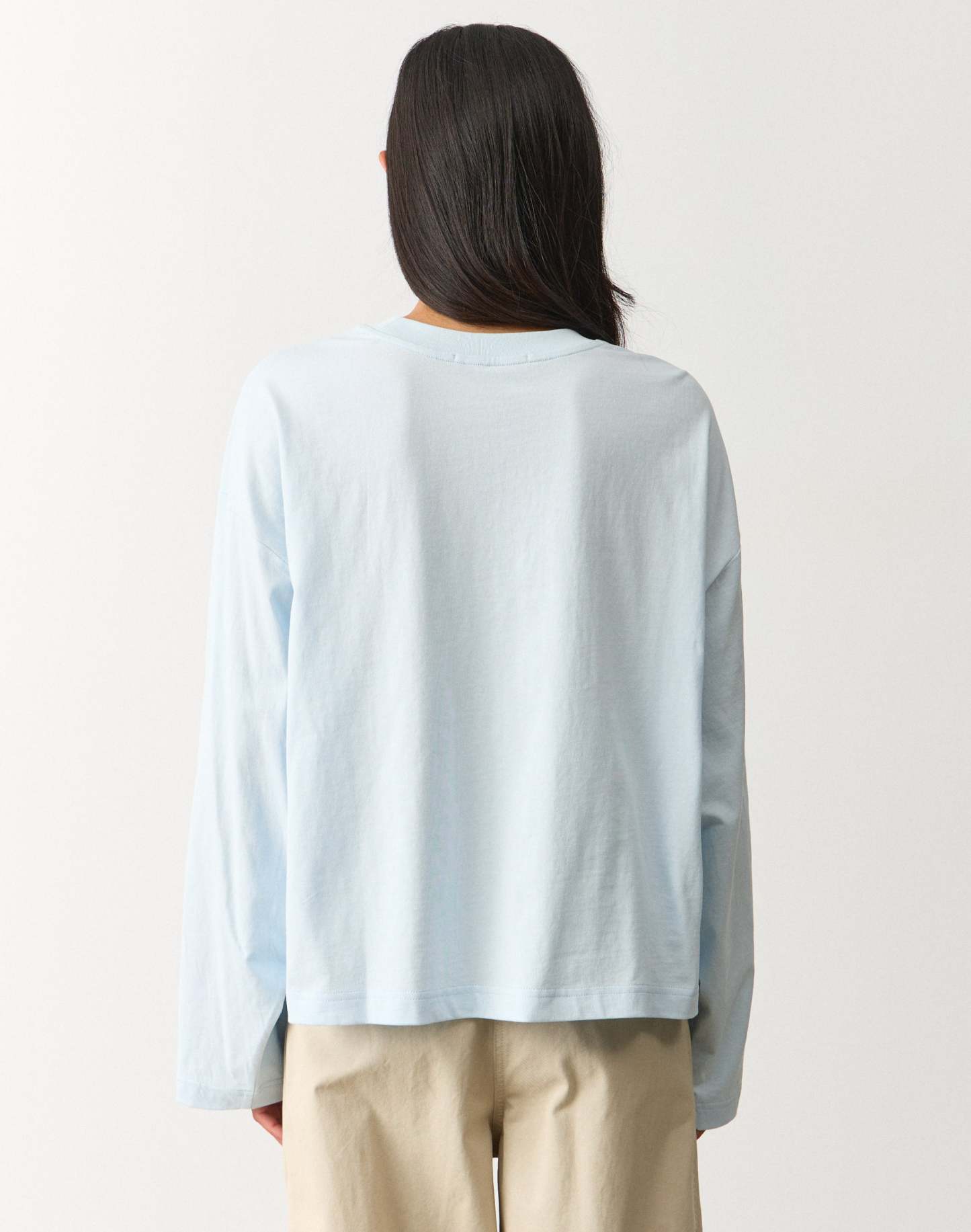 Cotton Boxy Long Sleeve Top