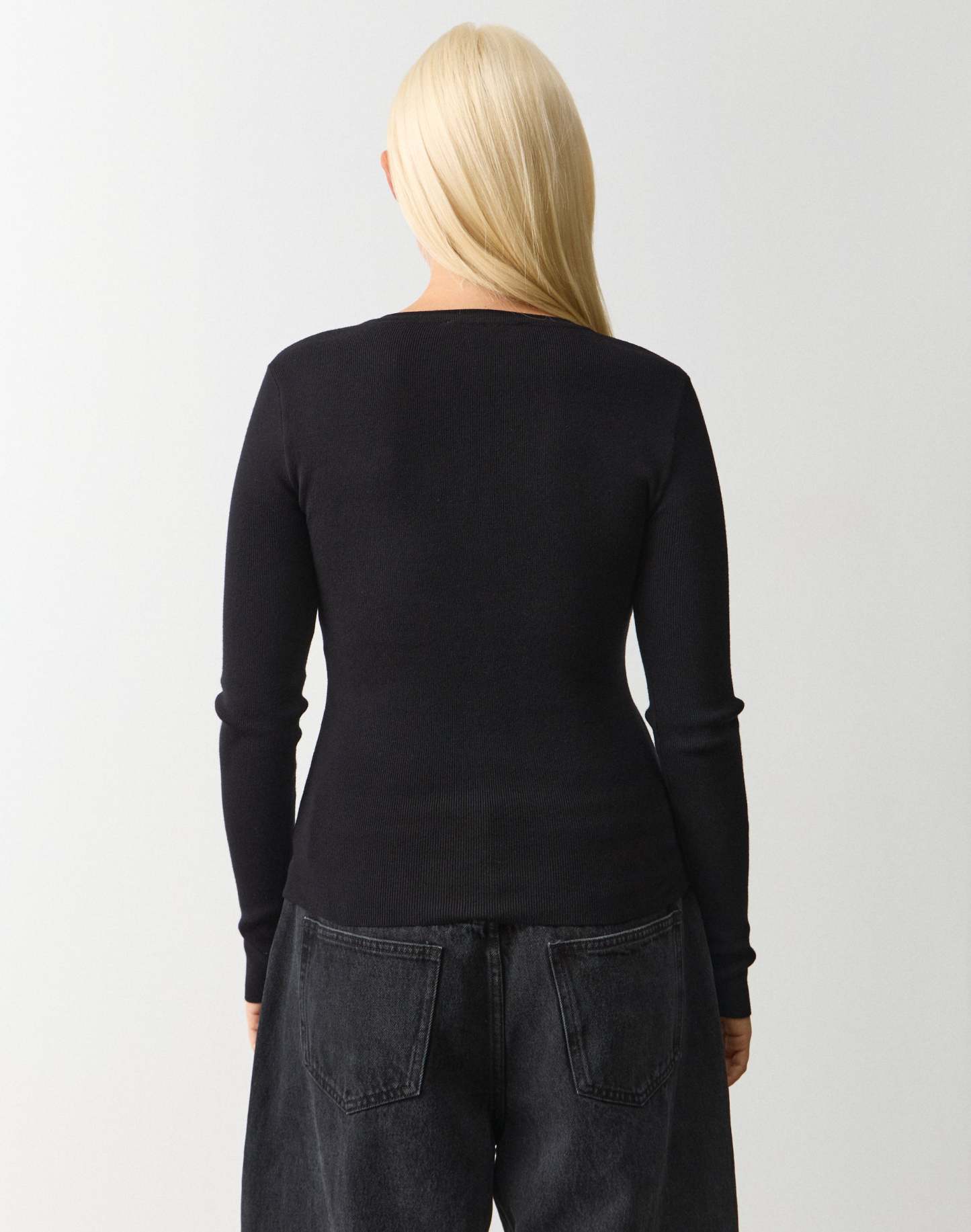 Rib Button Up Knit Cardigan