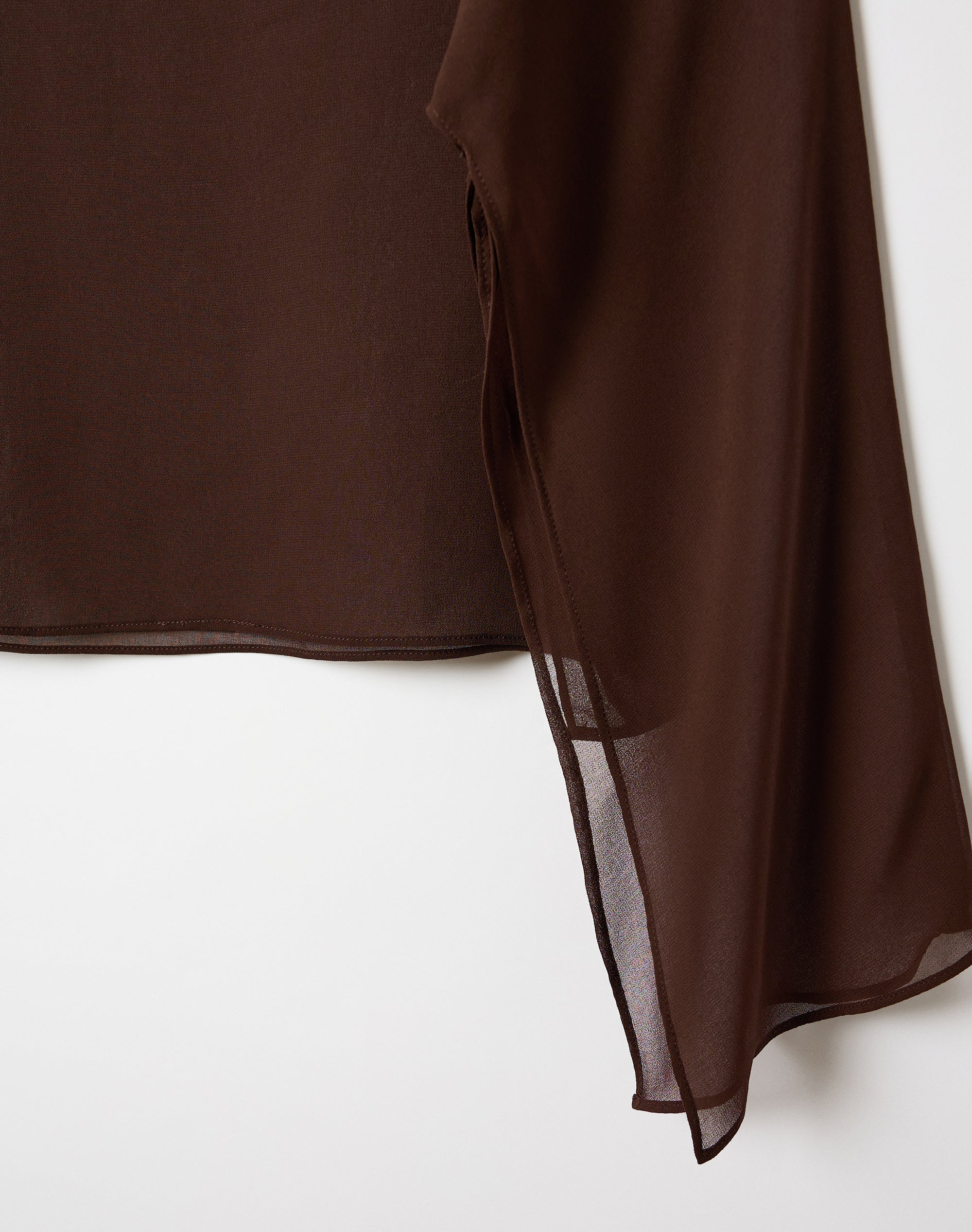 Chiffon Sheer Long Sleeve Blouse