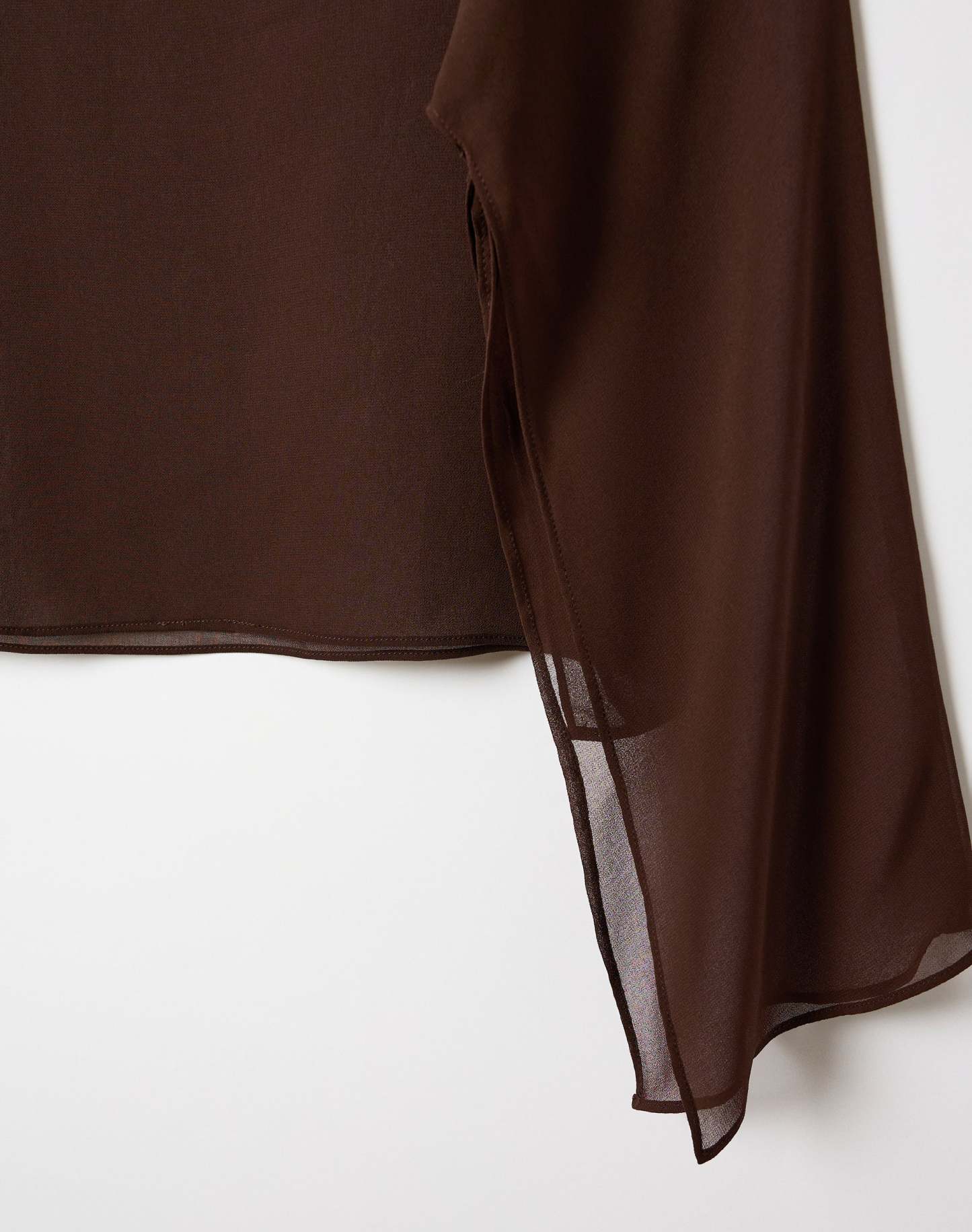 Chiffon Sheer Long Sleeve Blouse