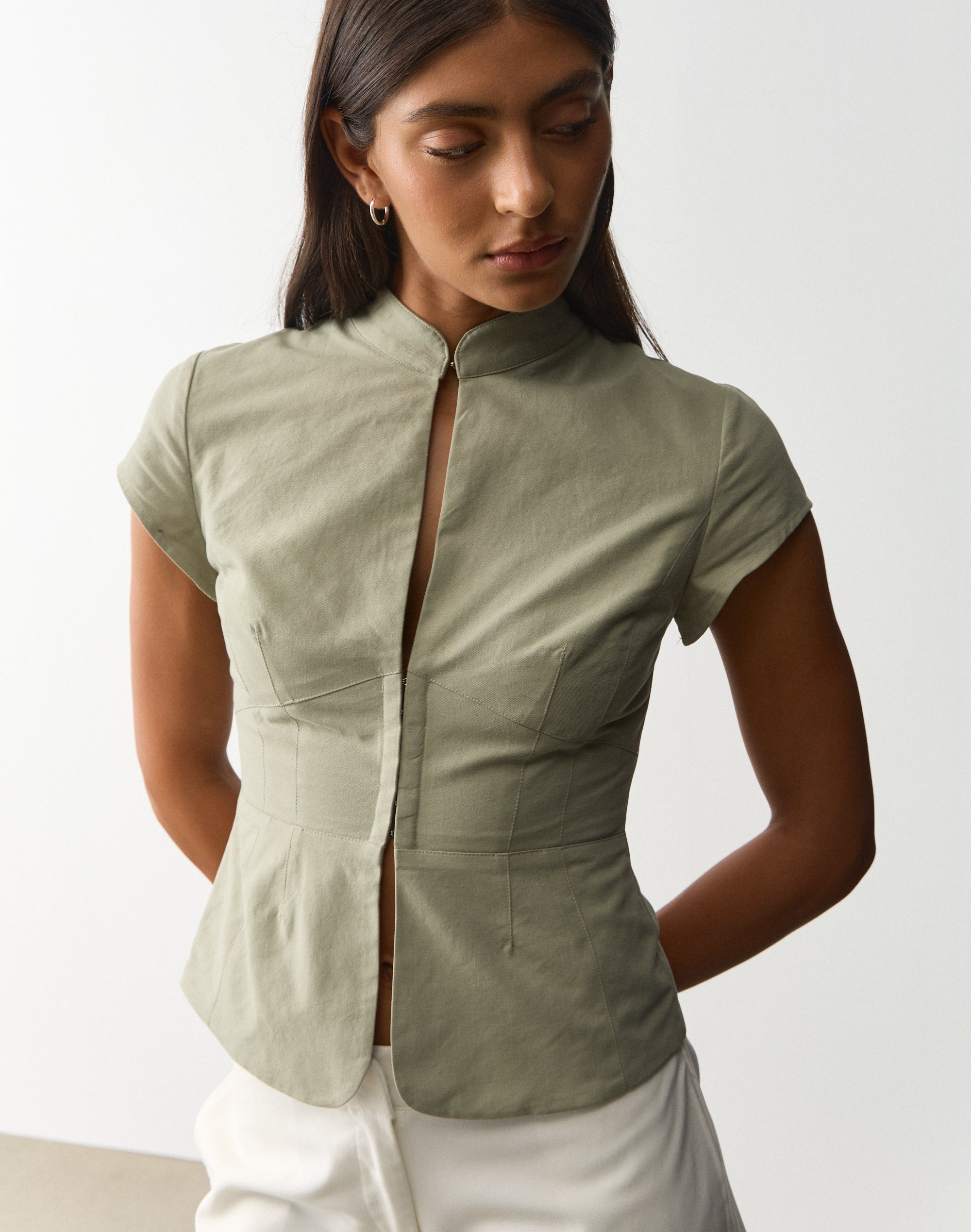 Cotton Hook and Eye Blouse