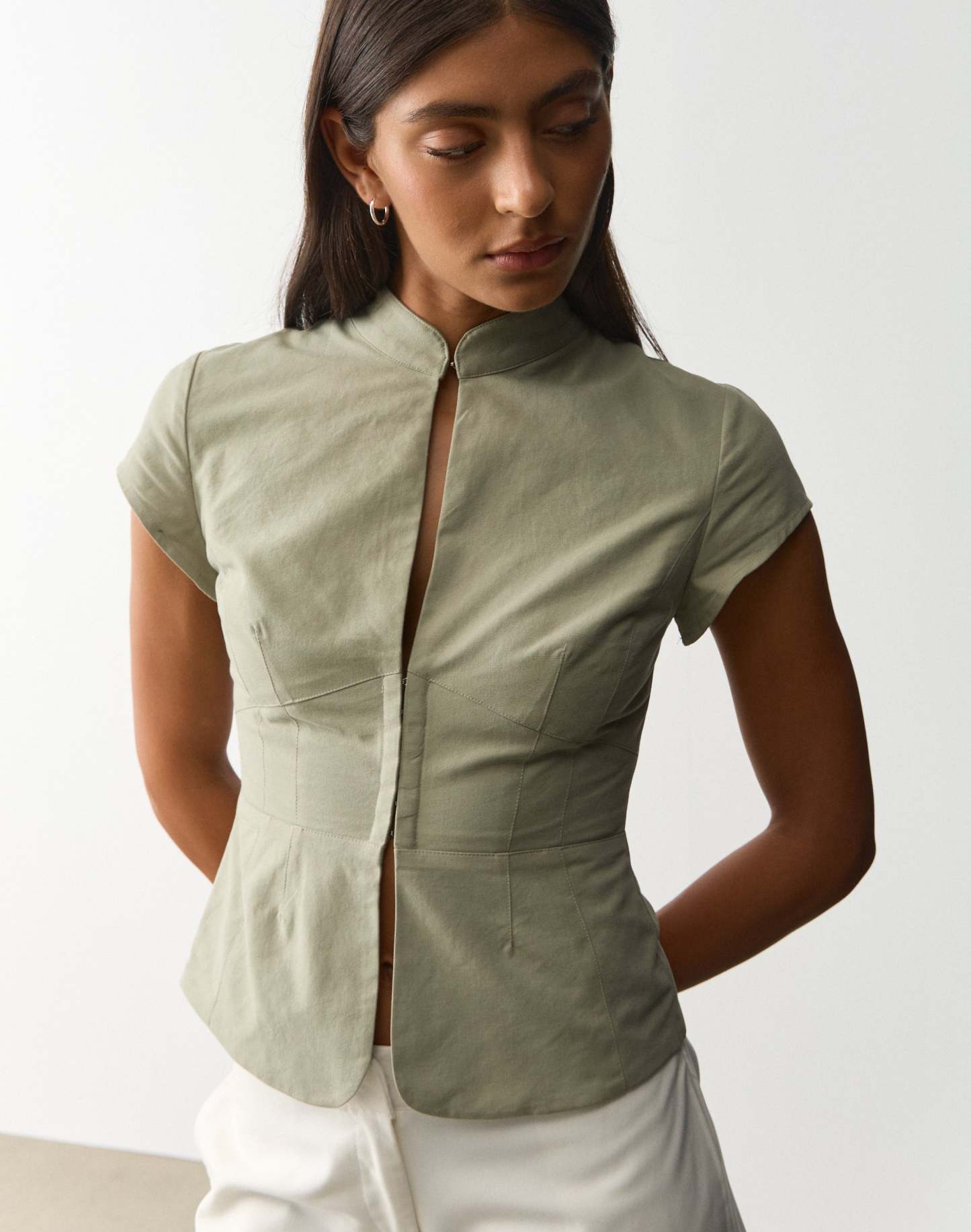 Cotton Hook and Eye Blouse