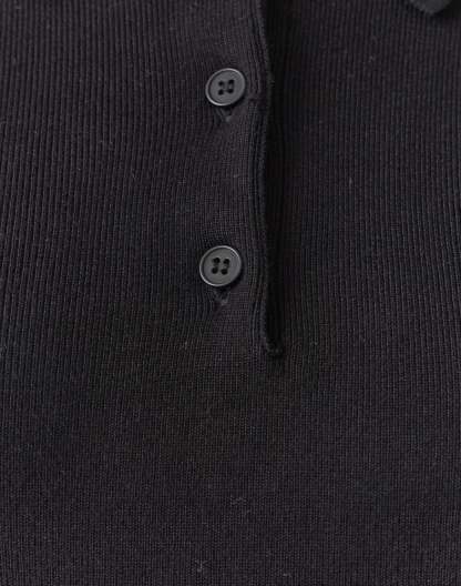 Knit Rib Waist Polo Top