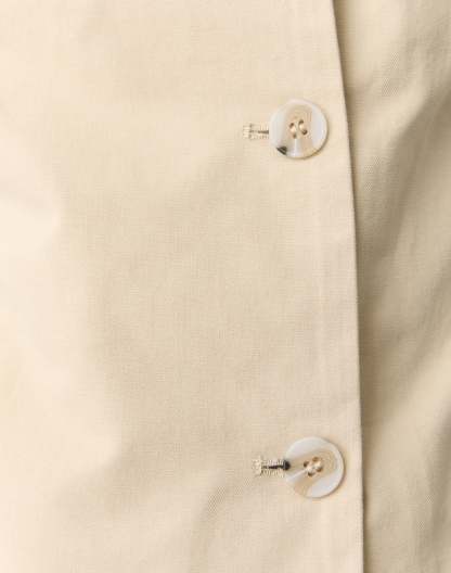 Funnel Neck Button Up Blouse