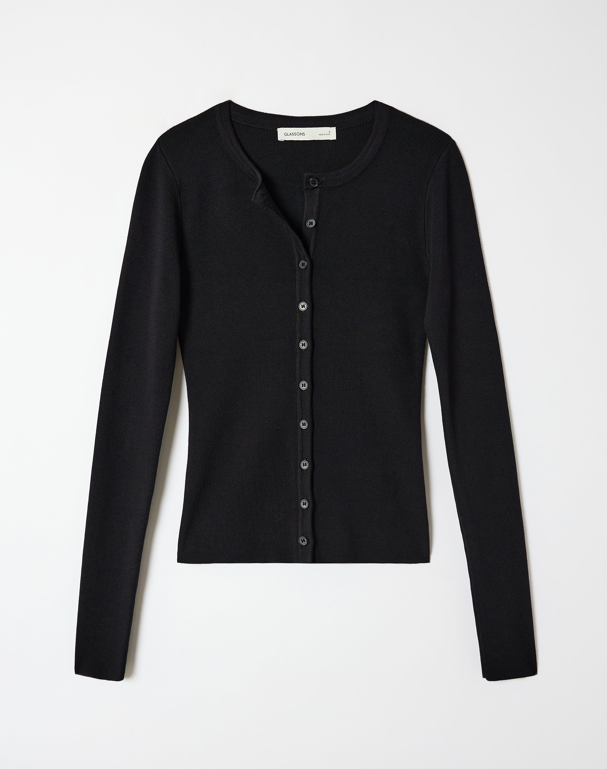 Rib Button Up Knit Cardigan