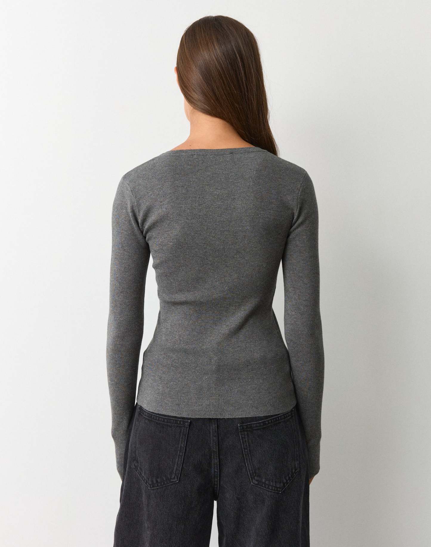 Rib Button Up Knit Cardigan