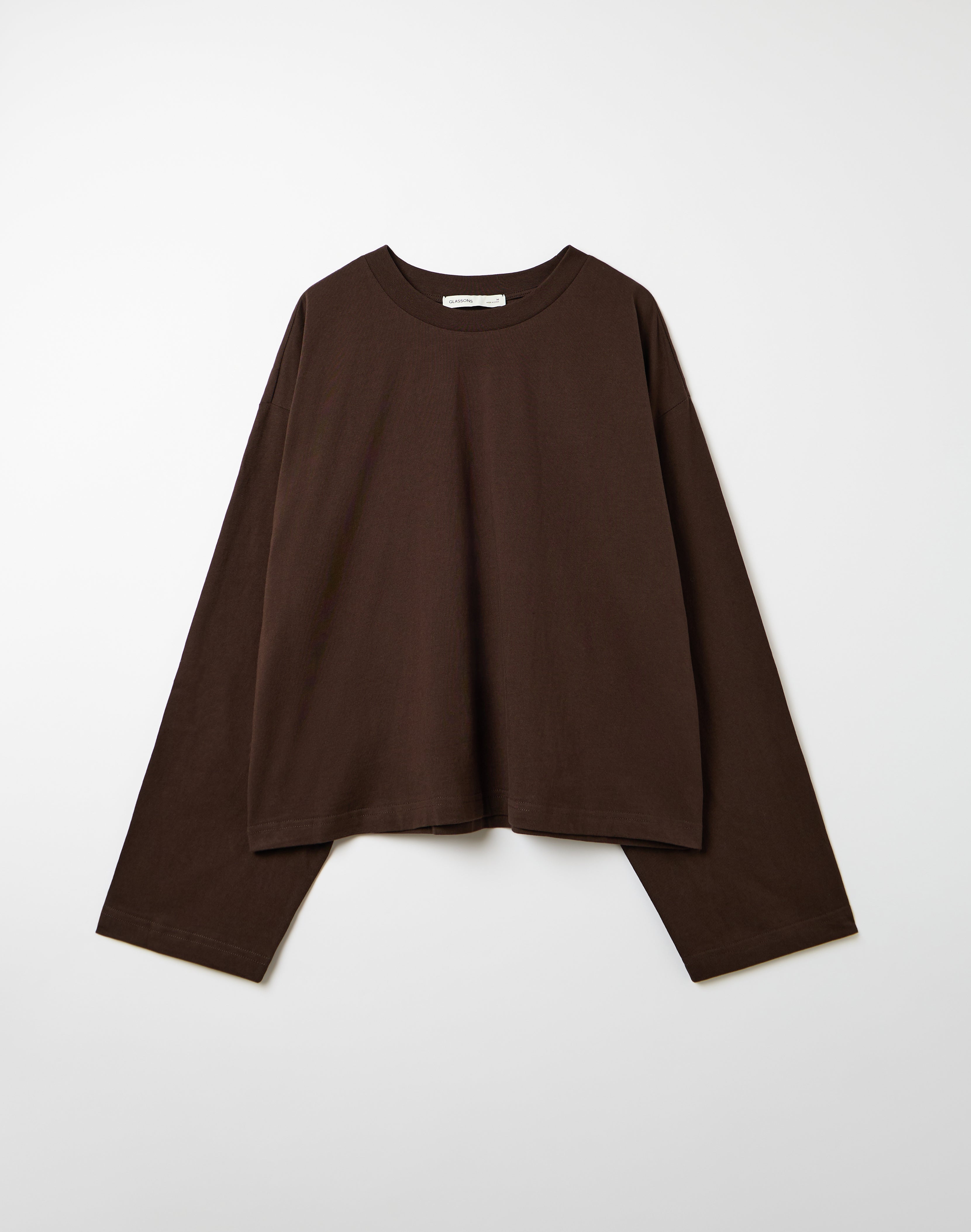 Cotton Boxy Long Sleeve Top