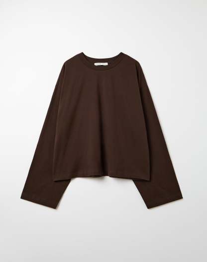 Cotton Boxy Long Sleeve Top
