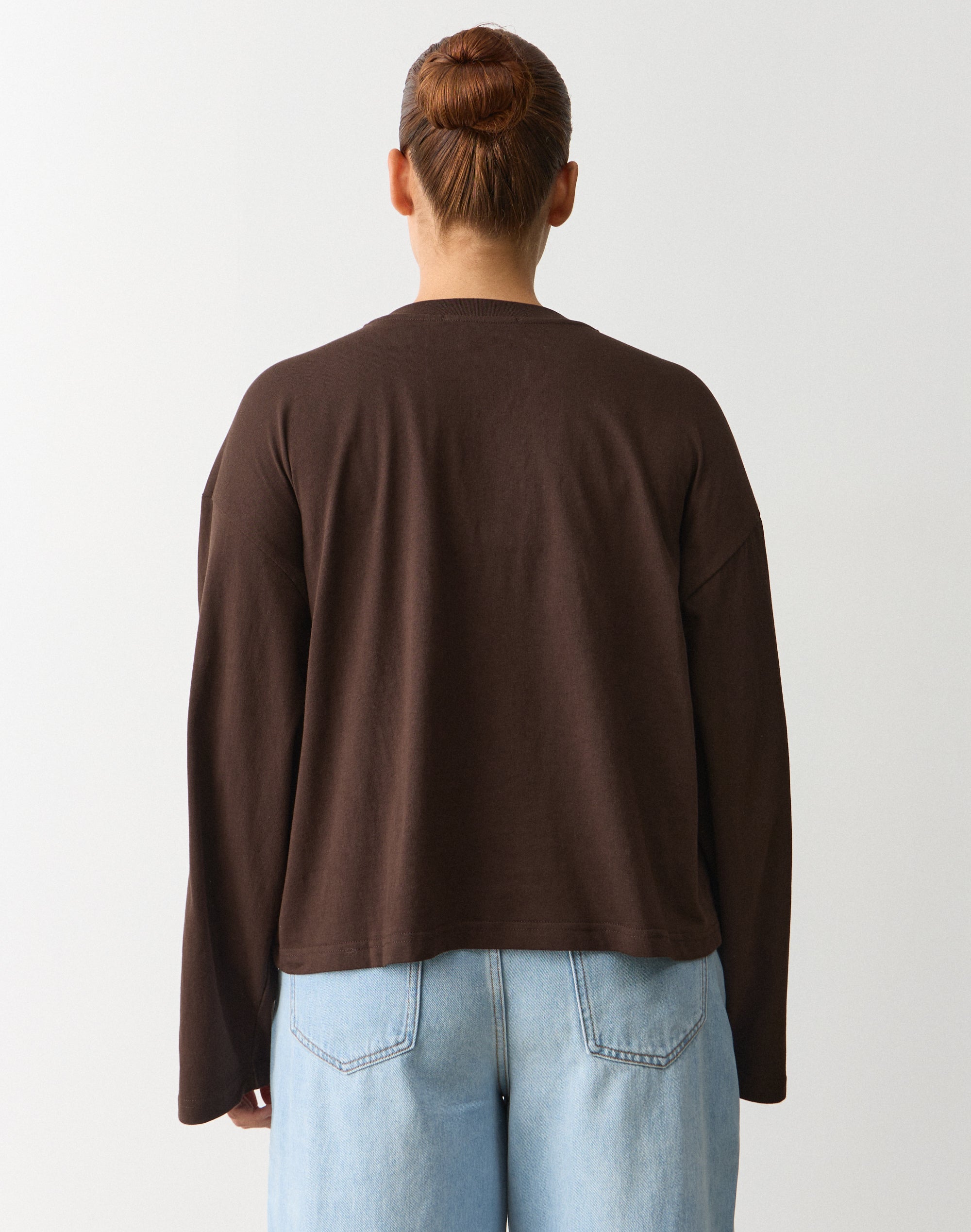 Cotton Boxy Long Sleeve Top