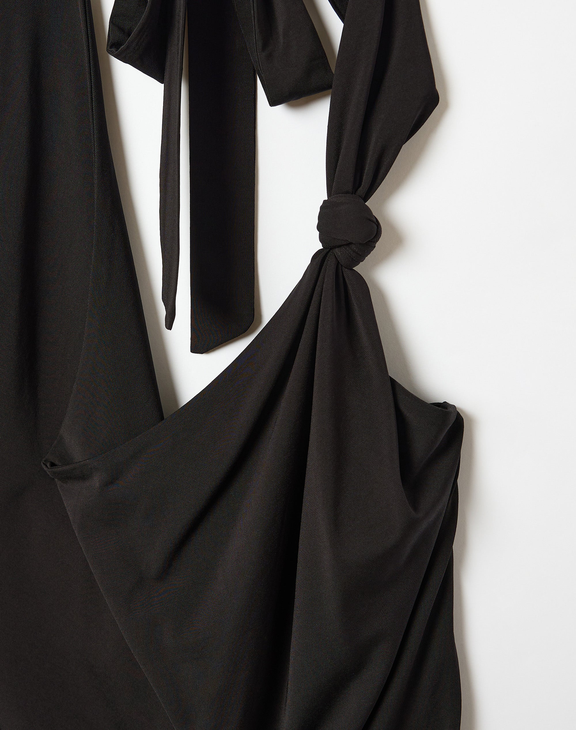 Knot Cowl Neck Halter Top