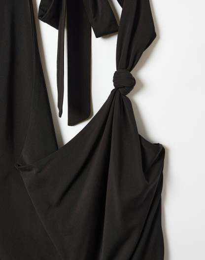 Knot Cowl Neck Halter Top
