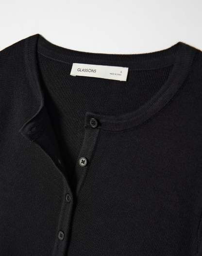 Rib Button Up Knit Cardigan