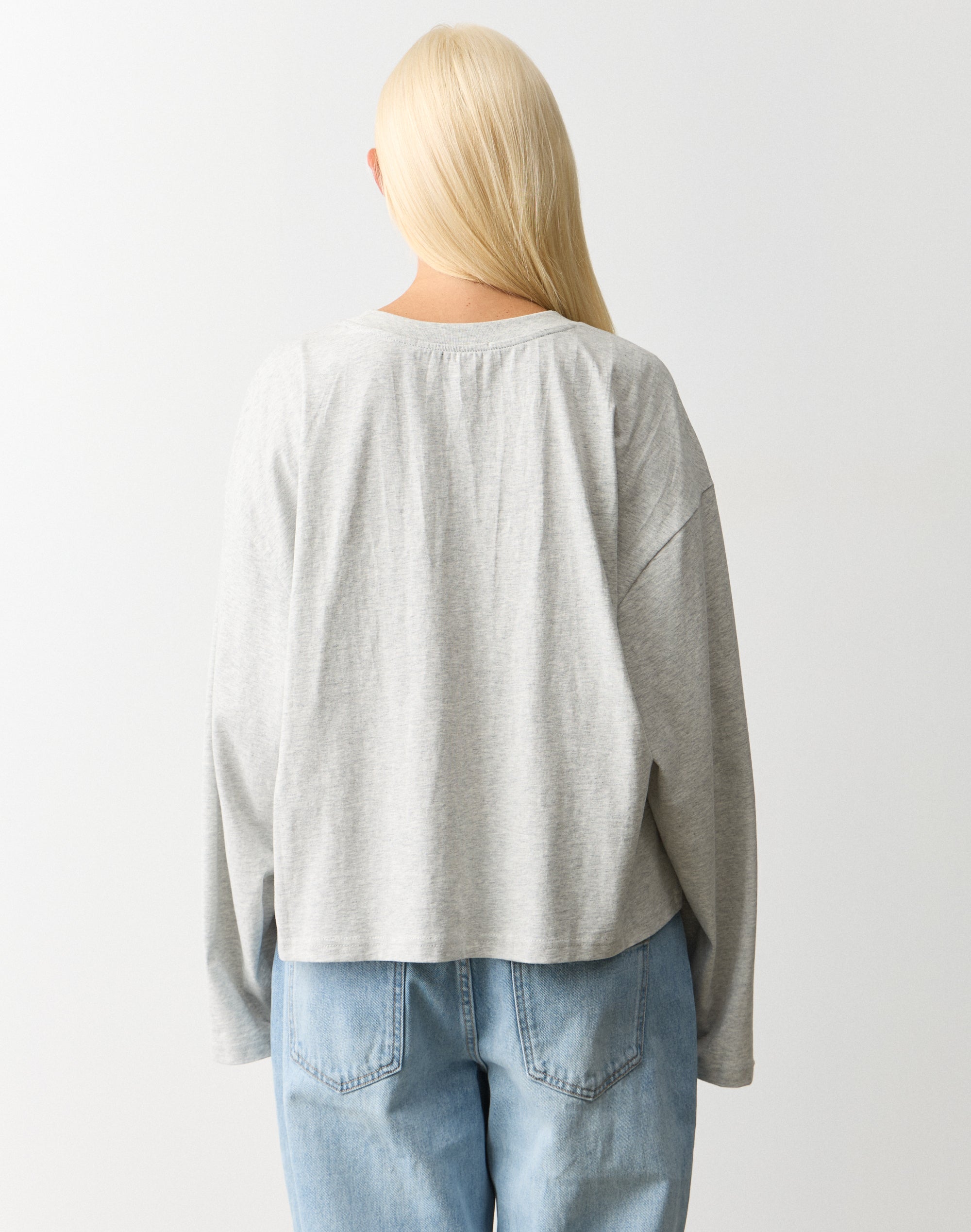 Cotton Boxy Long Sleeve Top