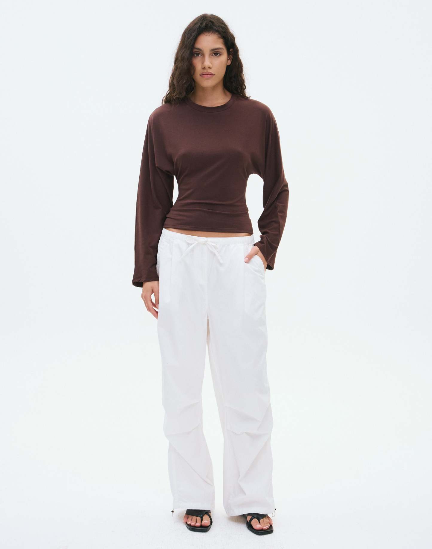 Cinched Long Sleeve Top