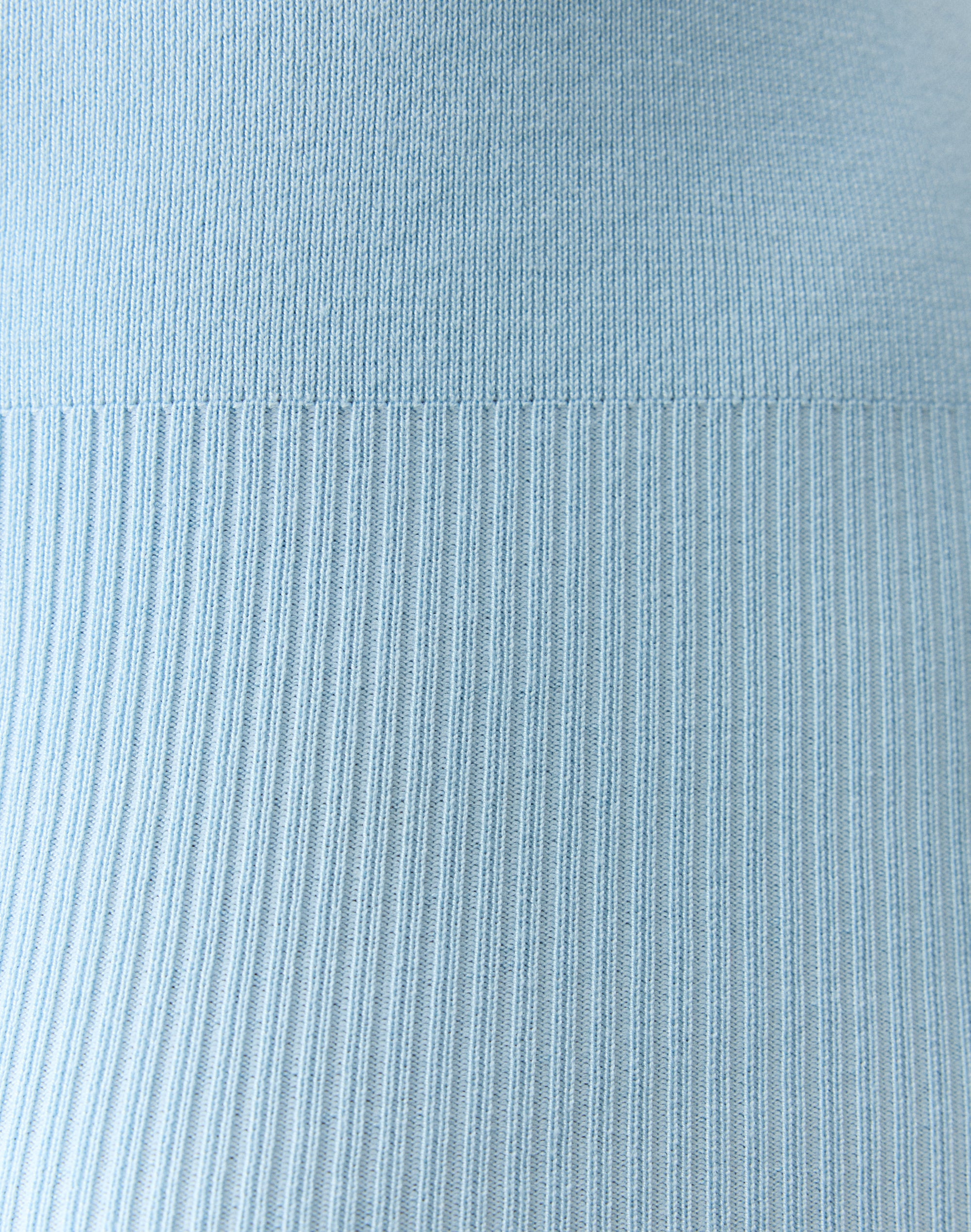 Knit Rib Waist Polo Top