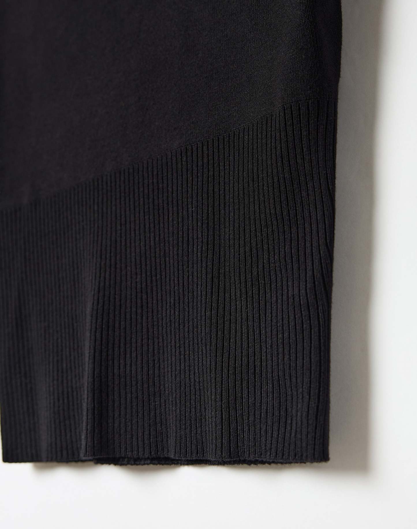 Knit Rib Waist Polo Top