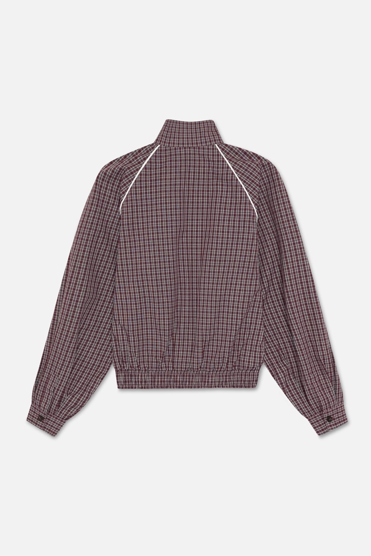 Chamise Checkered Burgundy Zipper