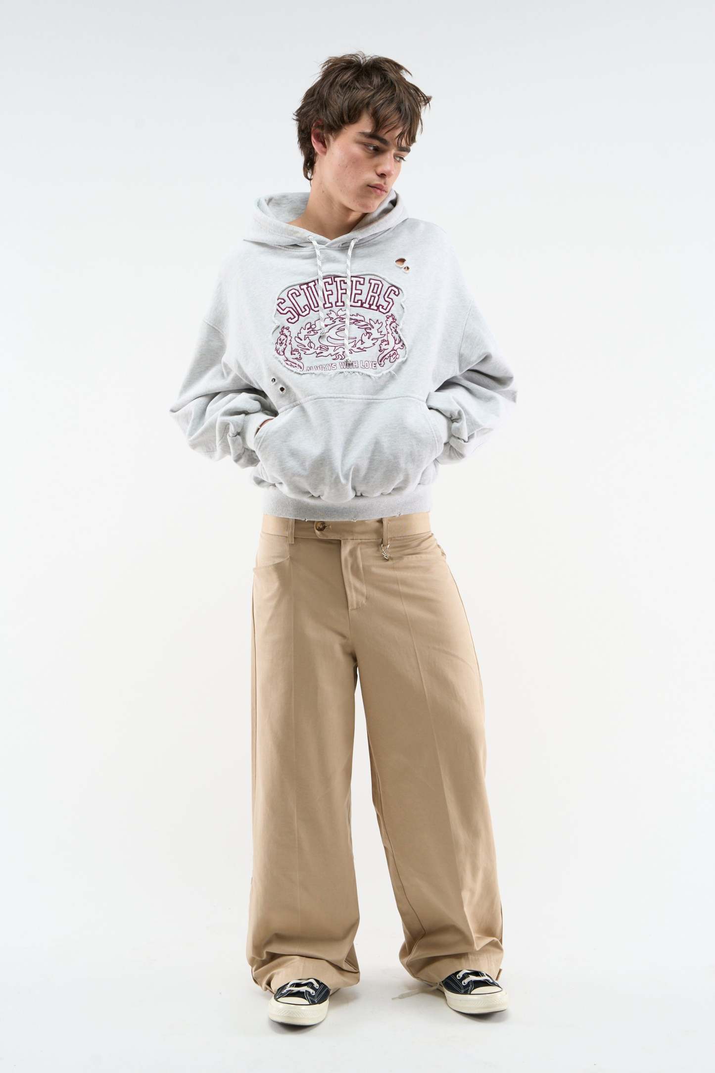 Eu Grey Melange Hoodie