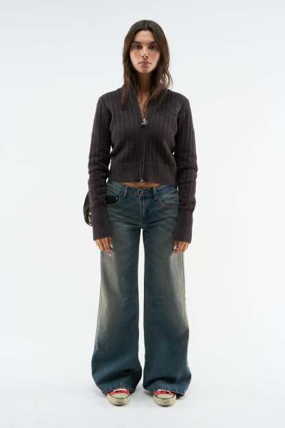 Stormy Brown Zipper