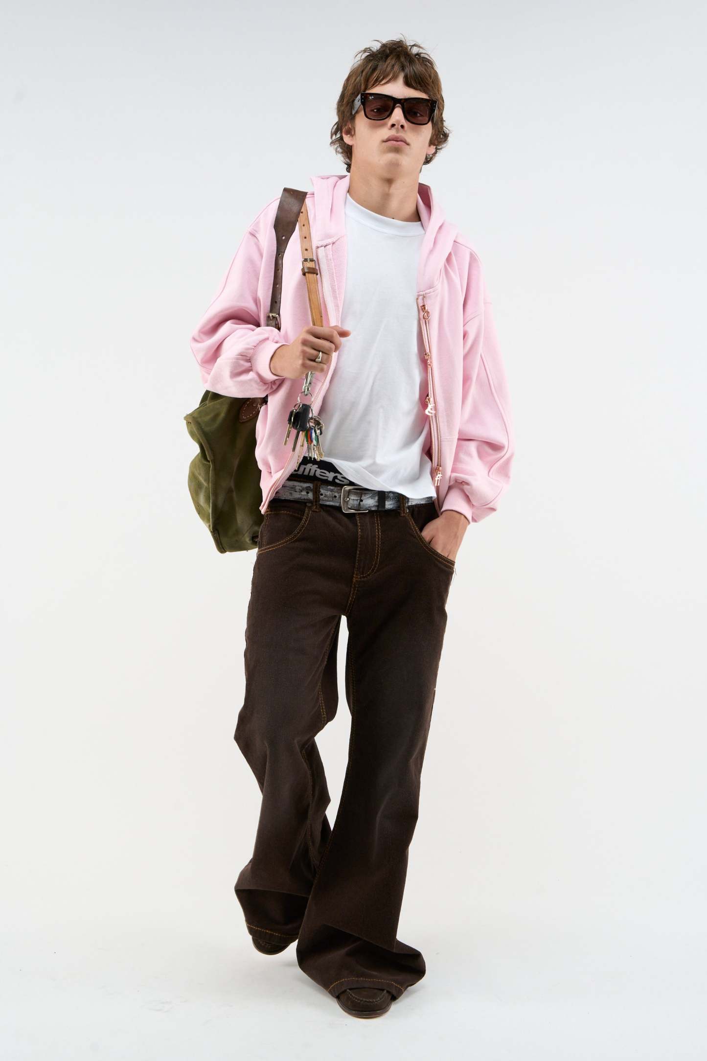 Steel Light Pink Zipper