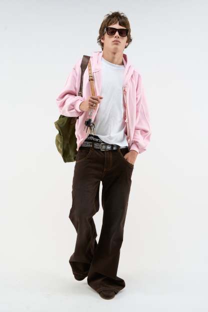 Steel Light Pink Zipper