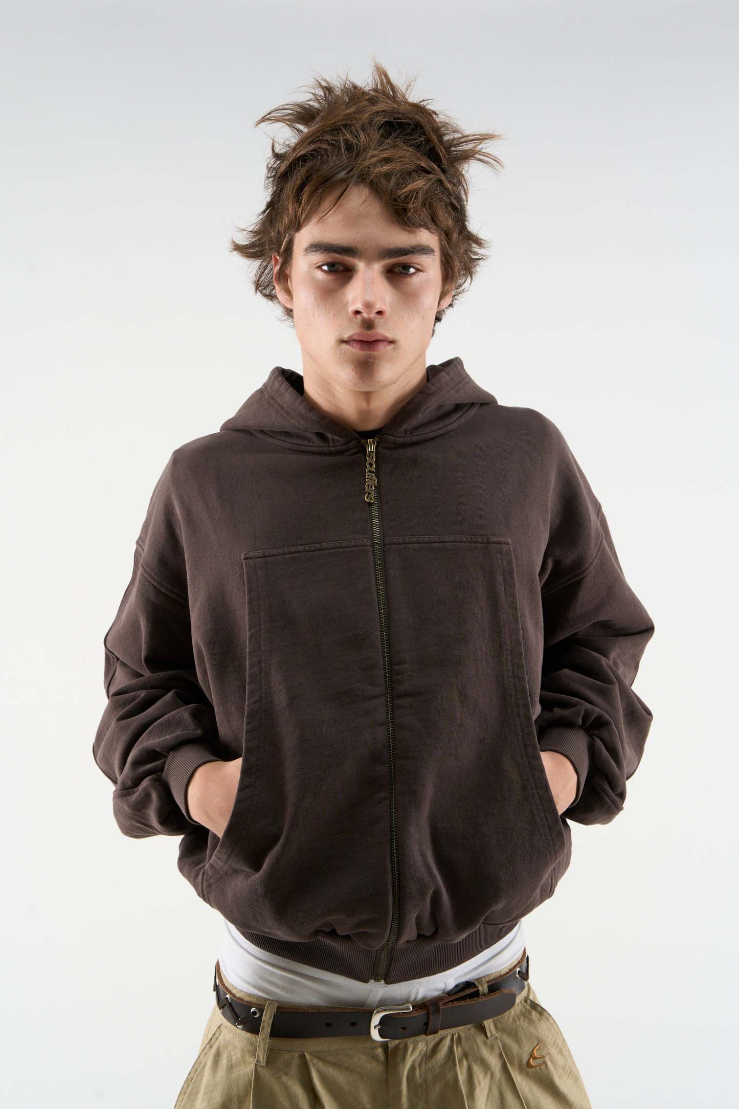Pick Pocket Brown Zipper
