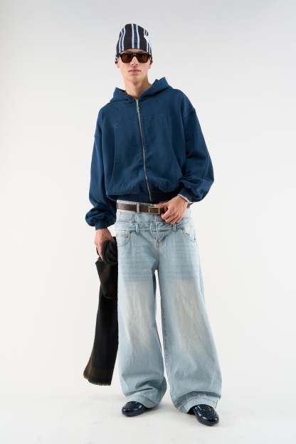 Pick Pocket Navy Zipper