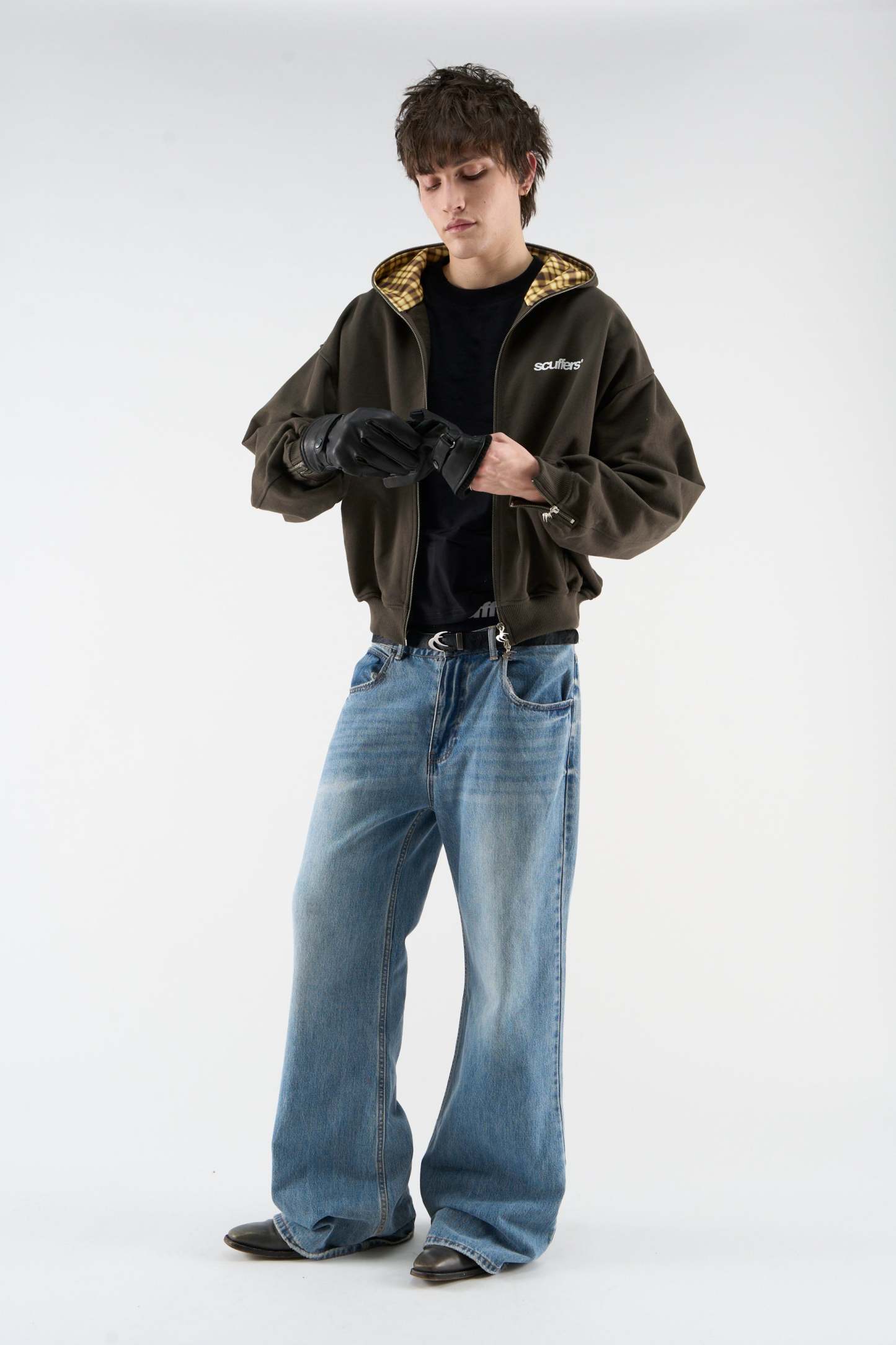 Gothic Dark Green Zipper