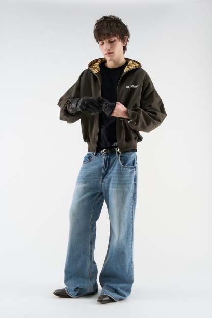 Gothic Dark Green Zipper