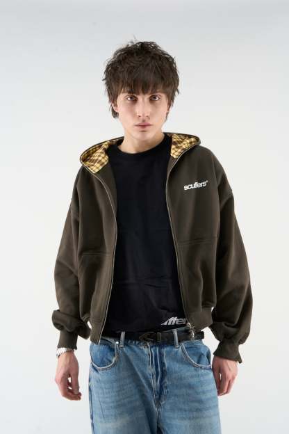 Gothic Dark Green Zipper