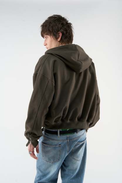 Gothic Dark Green Zipper