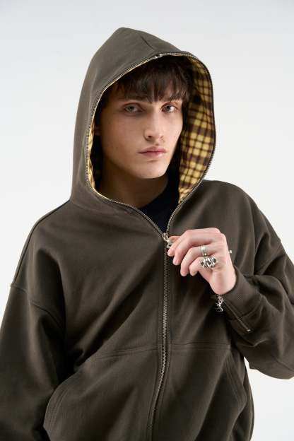 Gothic Dark Green Zipper