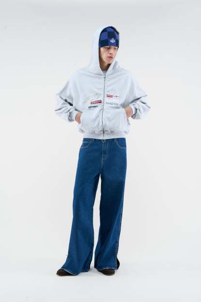 Mayor Light Grey Zipper