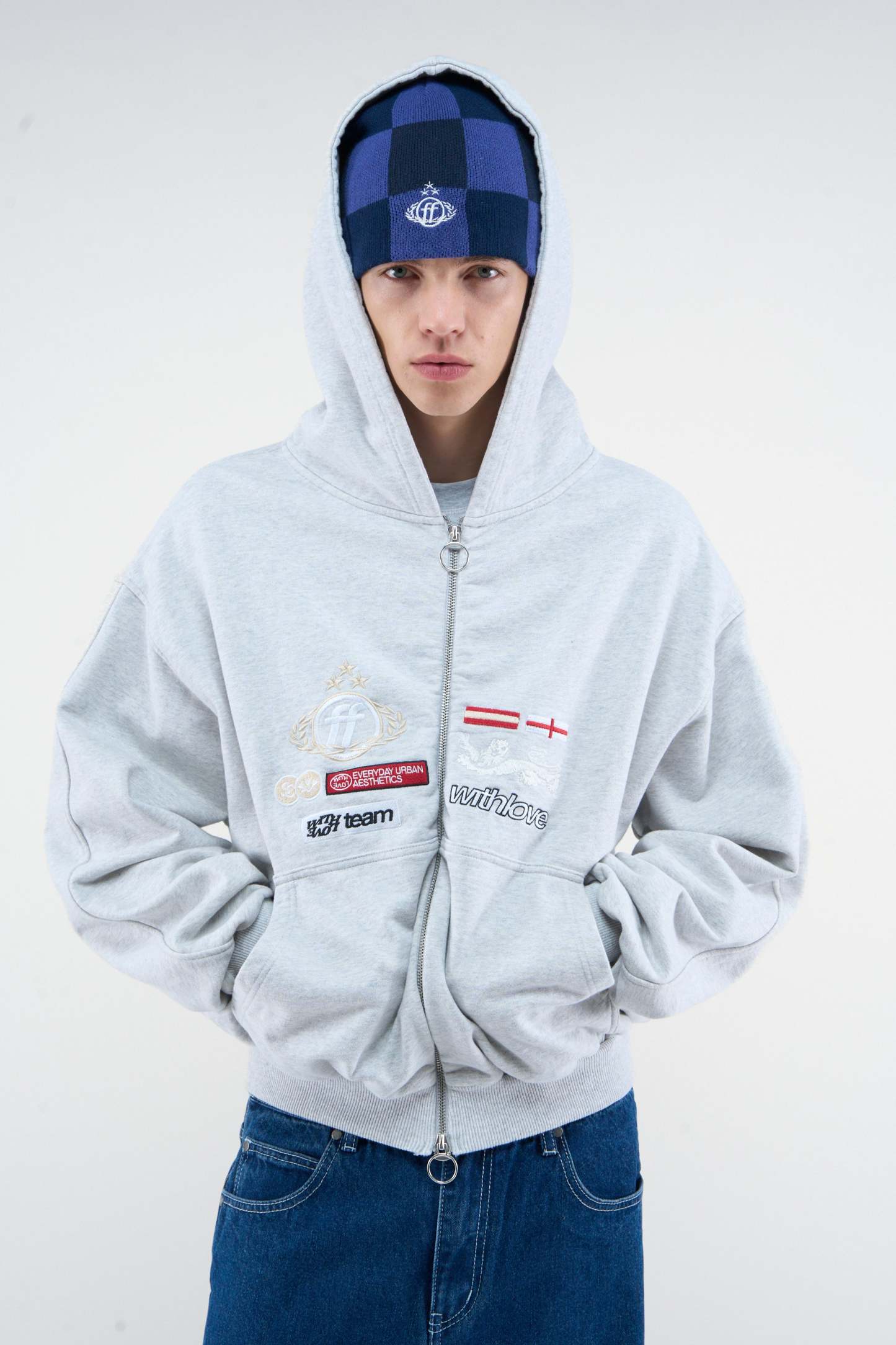 Mayor Light Grey Zipper