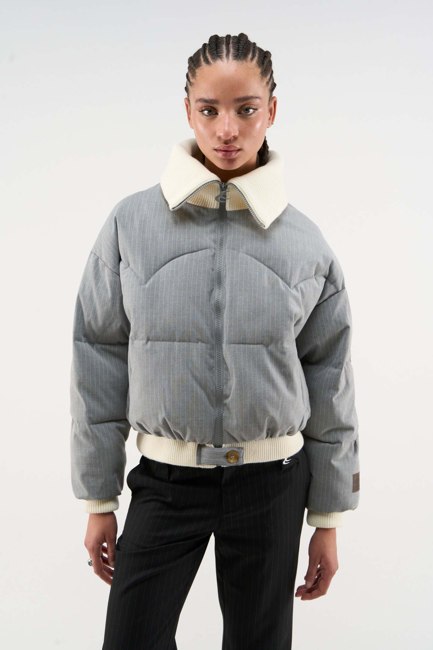 Donatello Light Grey Puffer