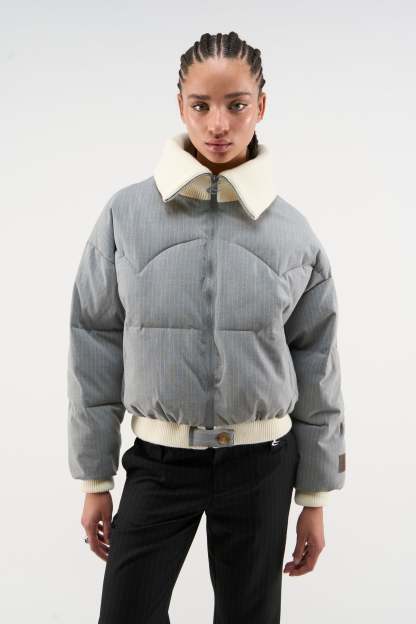 Donatello Light Grey Puffer