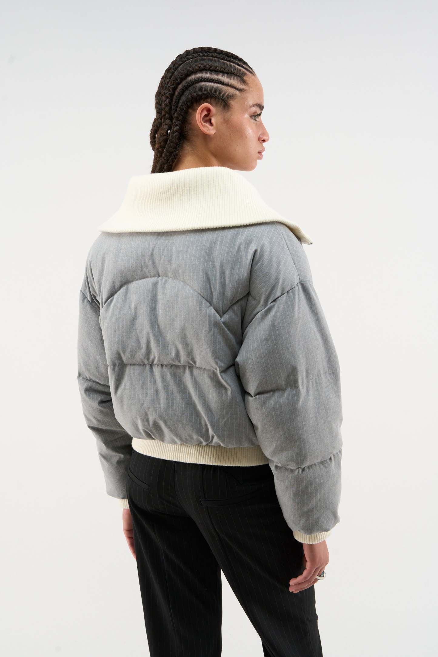 Donatello Light Grey Puffer