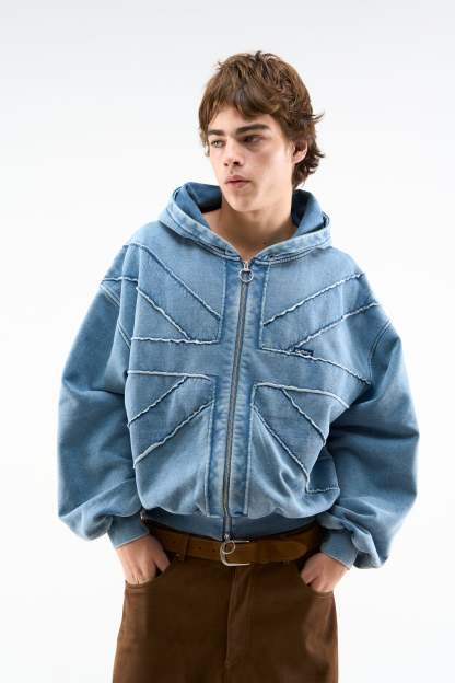 Flag Blue Zipper