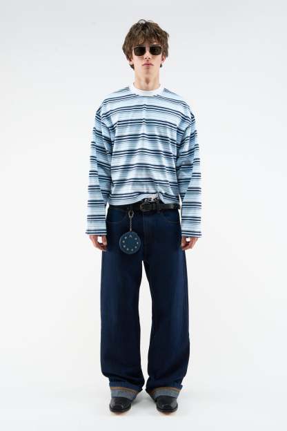 Sport Tech Navy Striped Longsleeve
