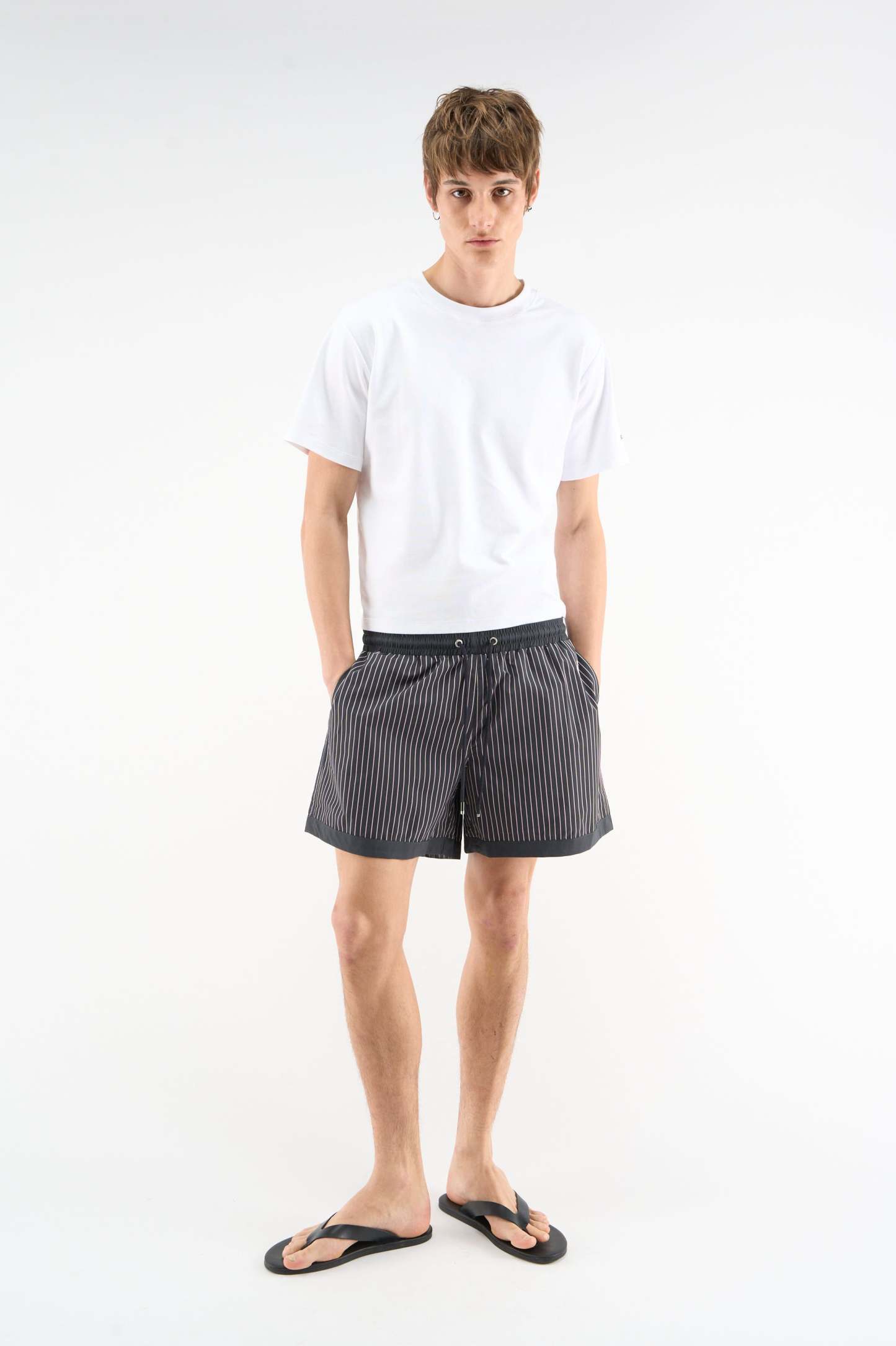 Pinstripe Black Swimpants