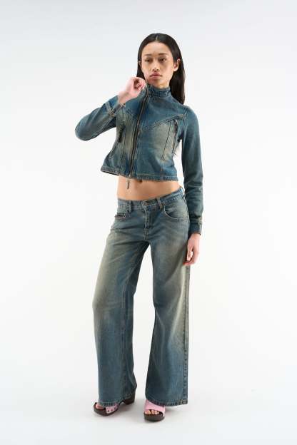 Marlen Washed Blue Jacket