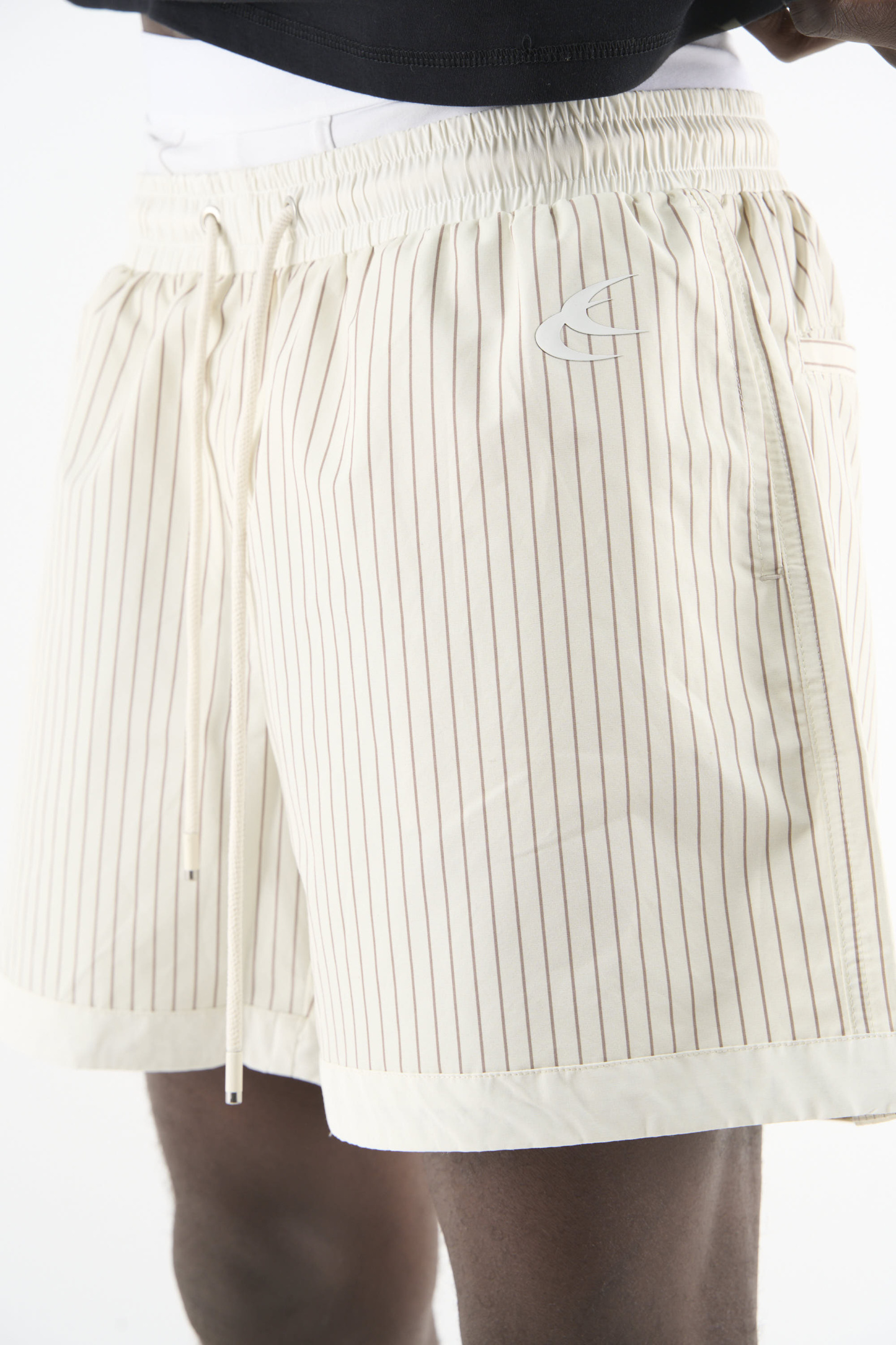 Pinstripe White Swimpants