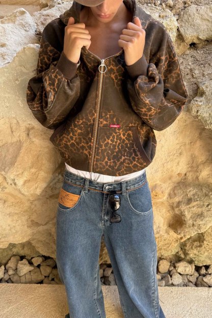 Scff Leopard Zipper